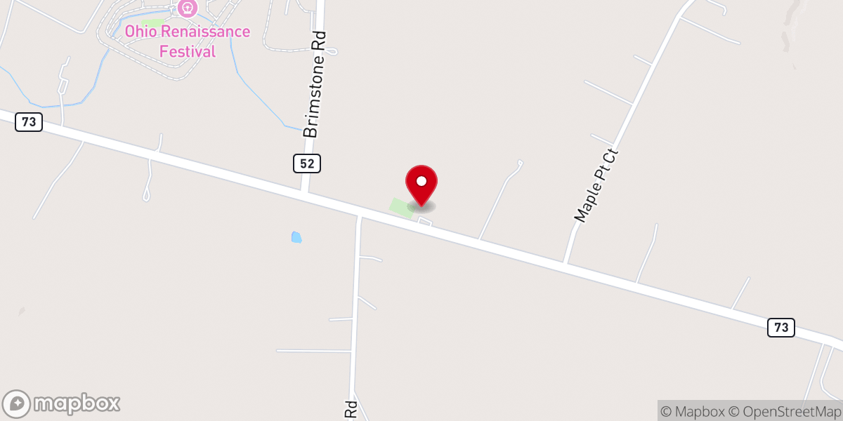 Map showing location of Jonah's Run Baptist Church