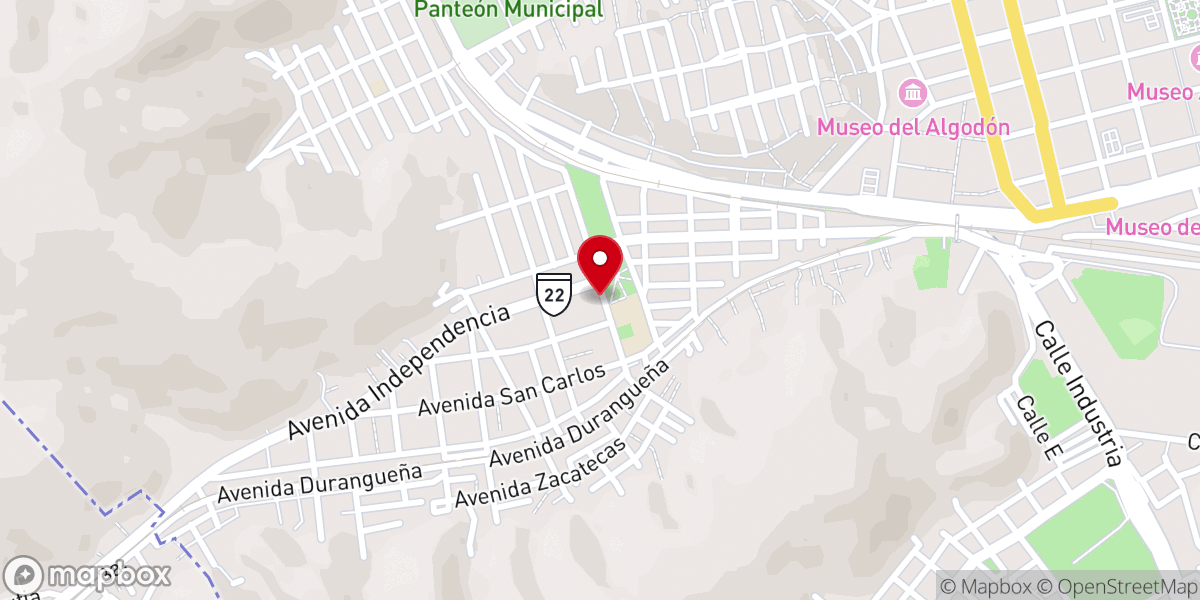 Map showing location of Parroquia de San Juan Bautista