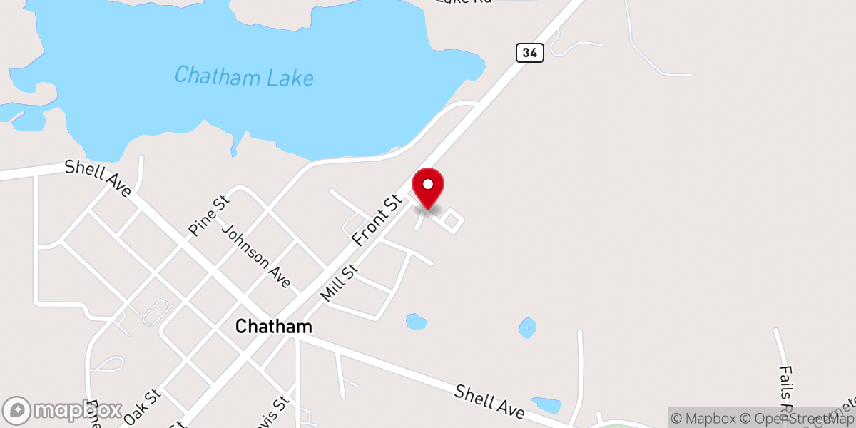 Map showing location of Chatham Church of God & Christ