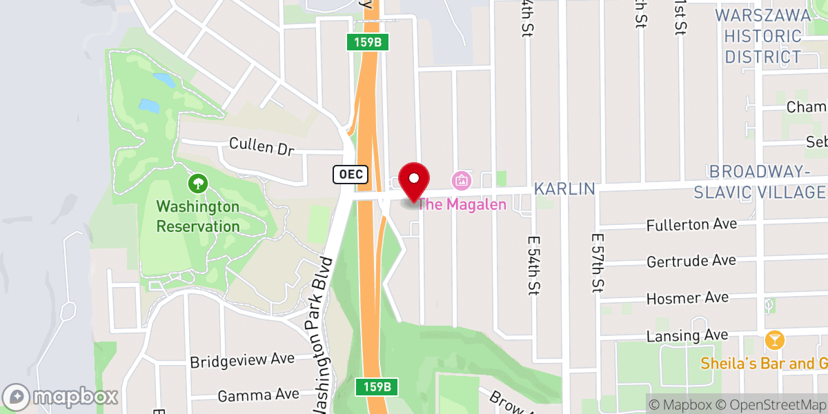 Map showing location of Saint John Nepomucene Church