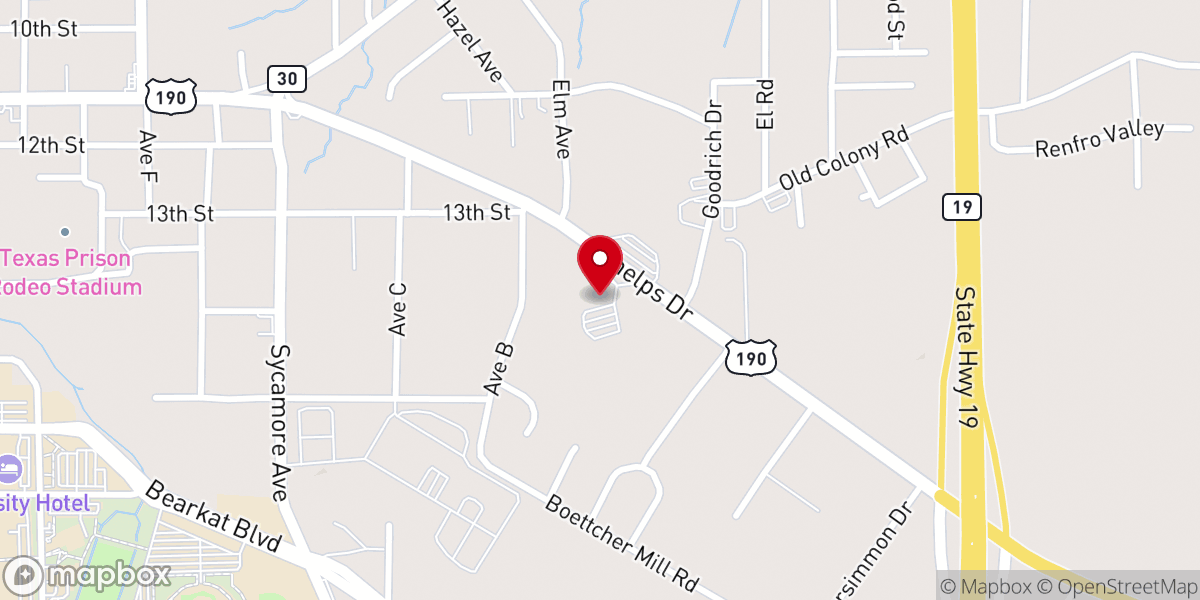 Map showing location of Iglesia Adventista del Séptimo Día Hispana de Huntsville / Huntsville Spanish Seventh-day Adventist Church