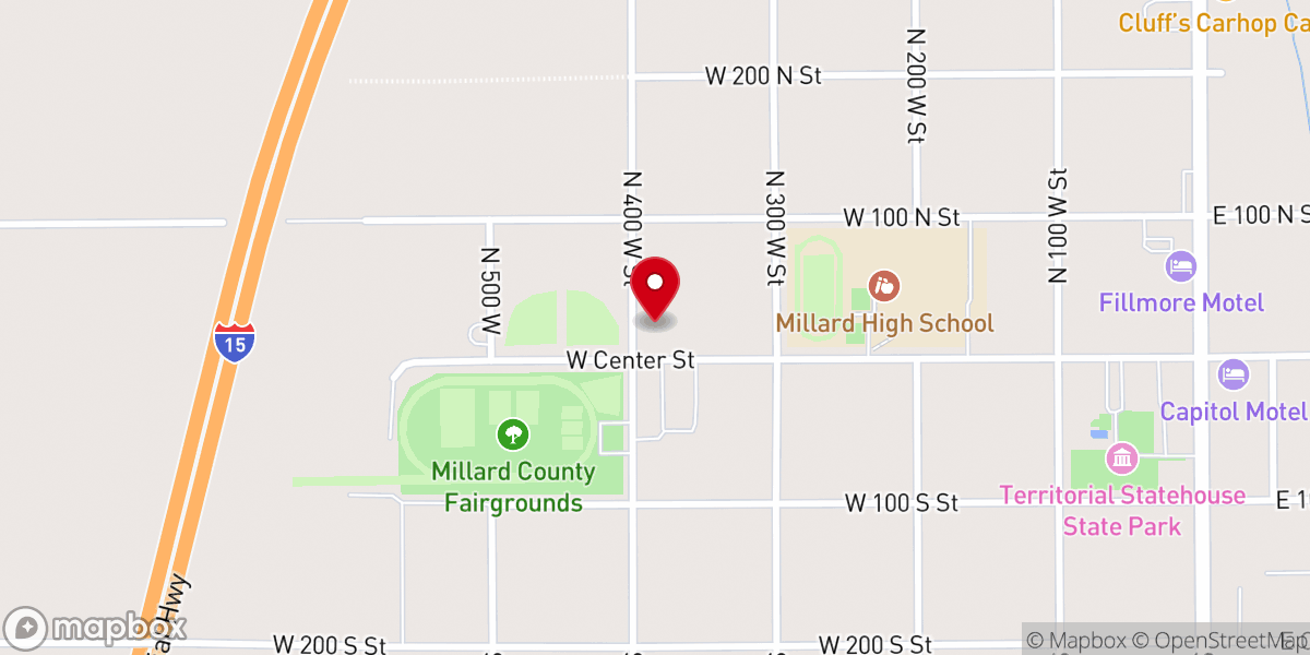 Map showing location of Open Door Baptist Church