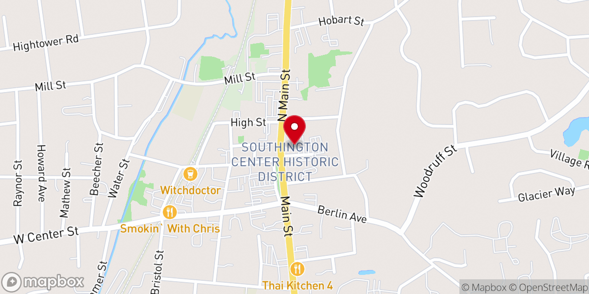 Map showing location of United Way of Southington