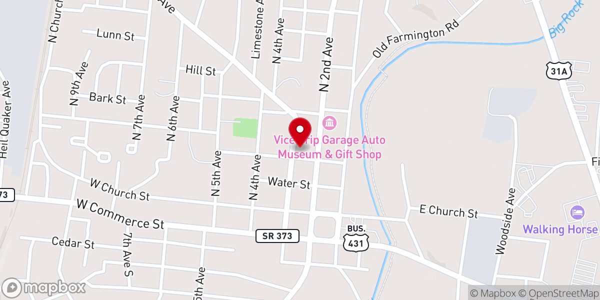 Map showing location of First Cumberland Presbyterian