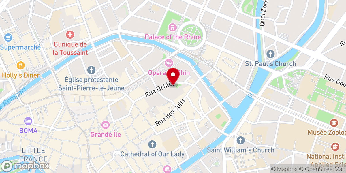 Map showing location of Archevêché de Strasbourg