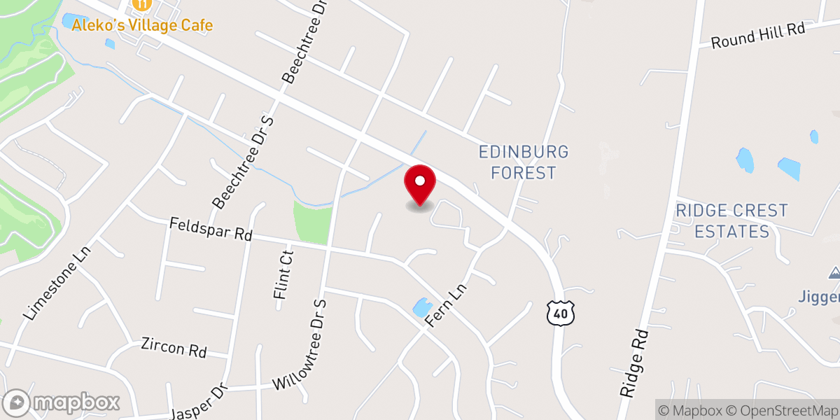 Map showing location of Middletown United Methodist Church