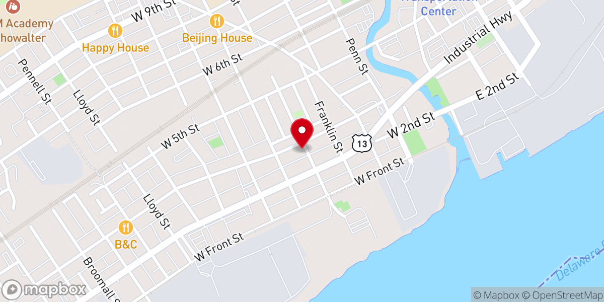 Map showing location of Faith Tabernacle Church