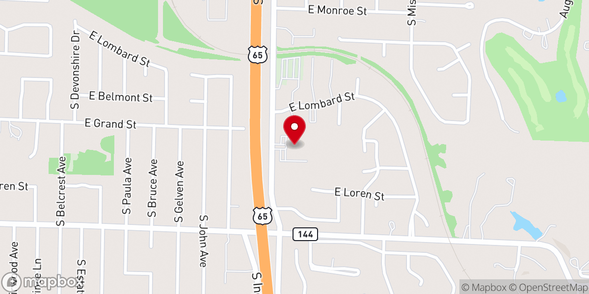 Map showing location of Boulevard Baptist Church