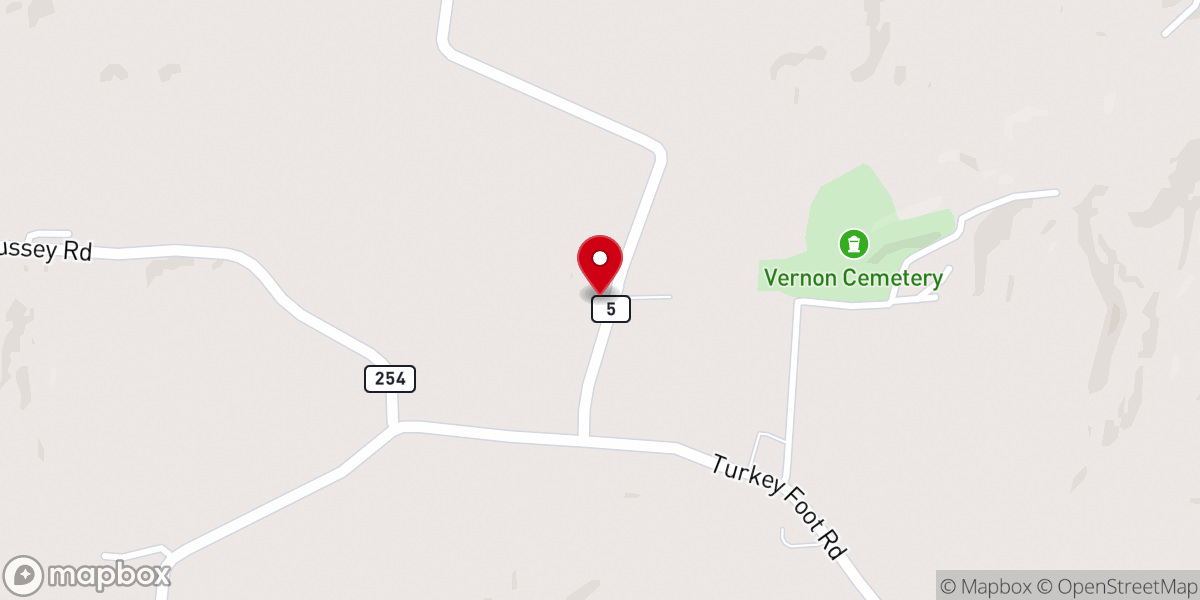 Map showing location of Lily Chapel Church of Christ
