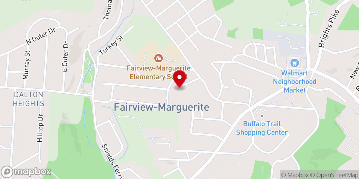 Map showing location of Fairview Bible Baptist Church