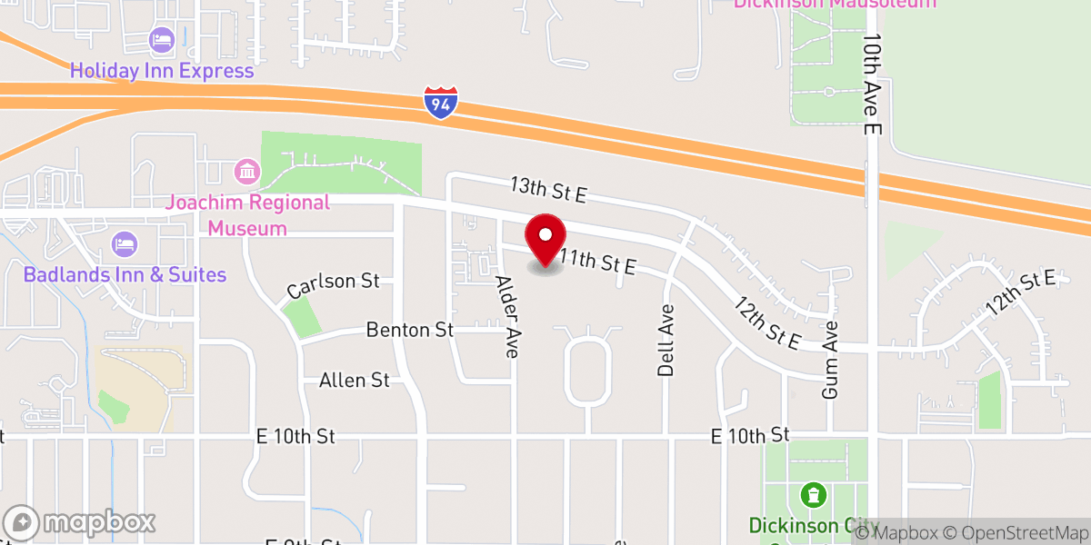 Map showing location of Our Saviour's Lutheran Church