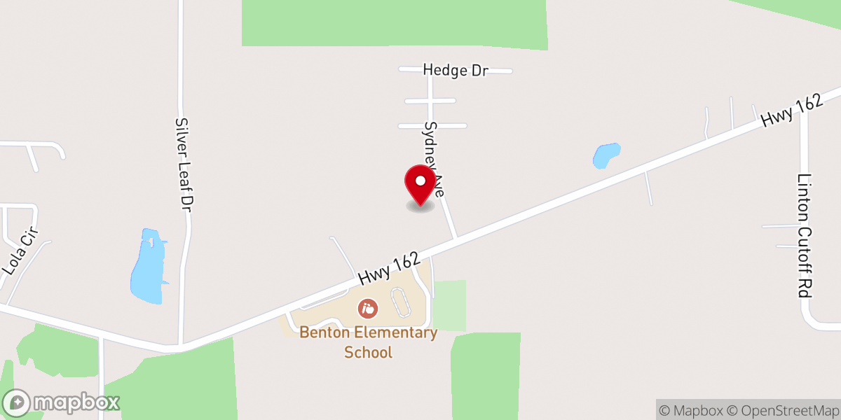 Map showing location of North Calvary Tabernacle