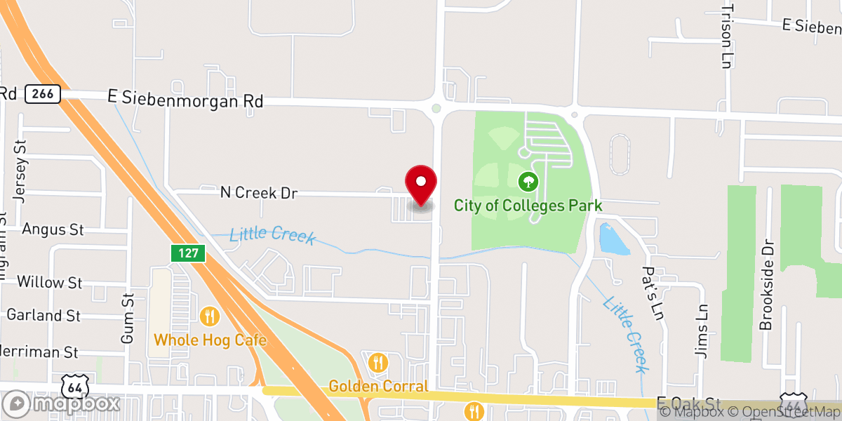 Map showing location of Faith Church