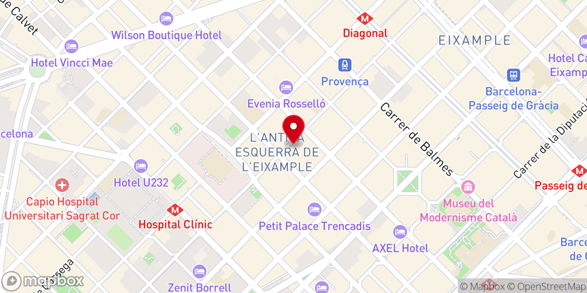 Map showing location of Parroquia de San Severo y San Vicente de Paúl