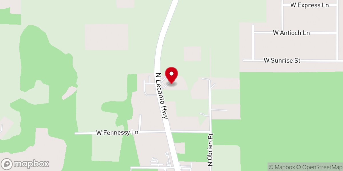 Map showing location of Cross Ridge Church