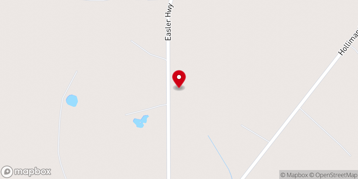 Map showing location of Greeleyville Freewill Baptist Church