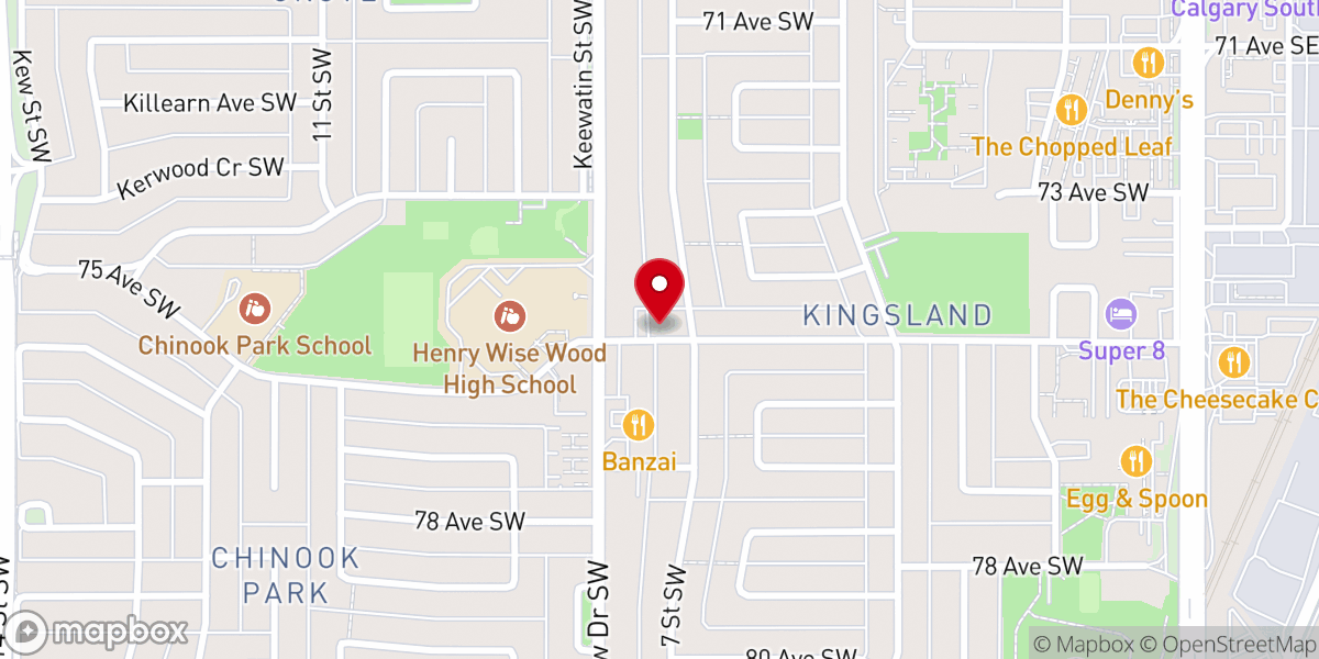 Map showing location of Shepherd King Lutheran Church