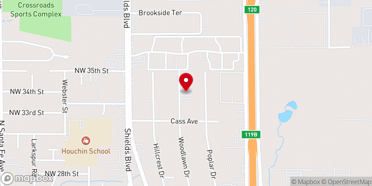 Map showing location of The Hill Church