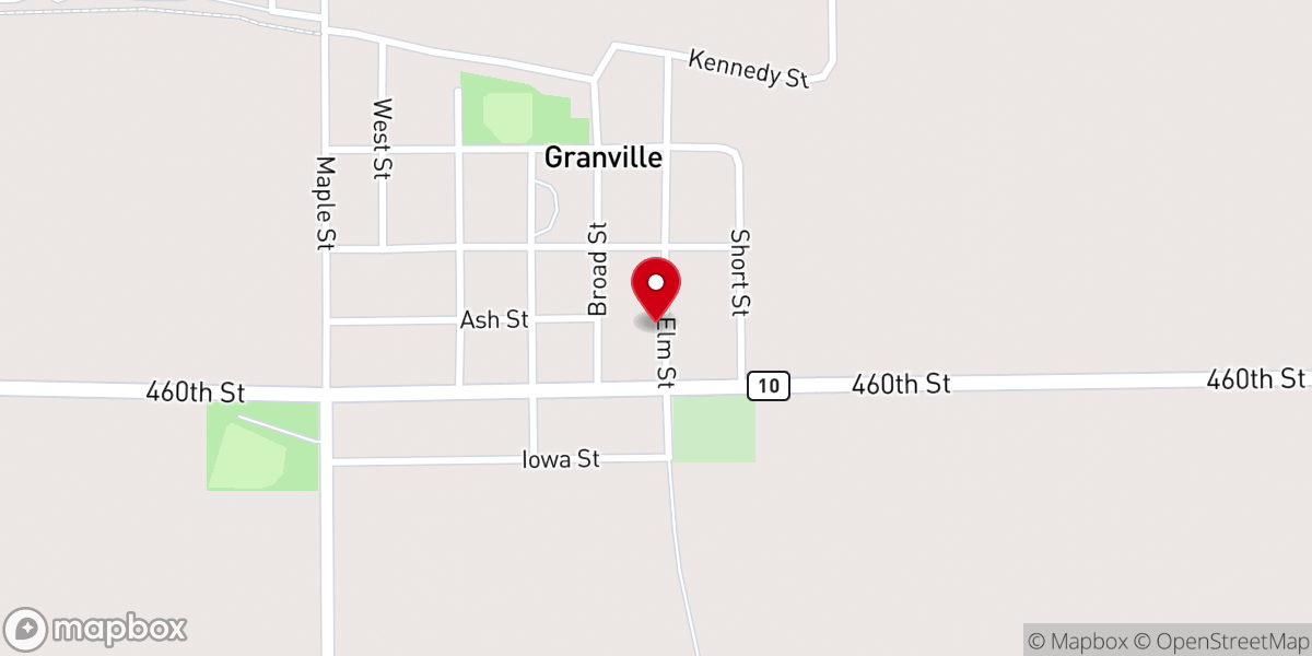 Map showing location of St. Joseph's Catholic Church