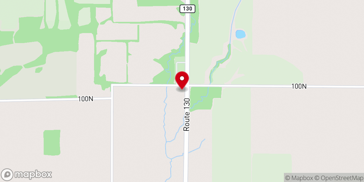 Map showing location of Hurricane Baptist Church
