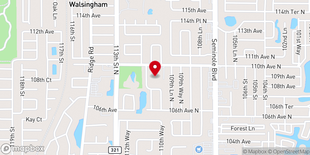 Map showing location of Oak Ridge Wesleyan Church - Food Pantry