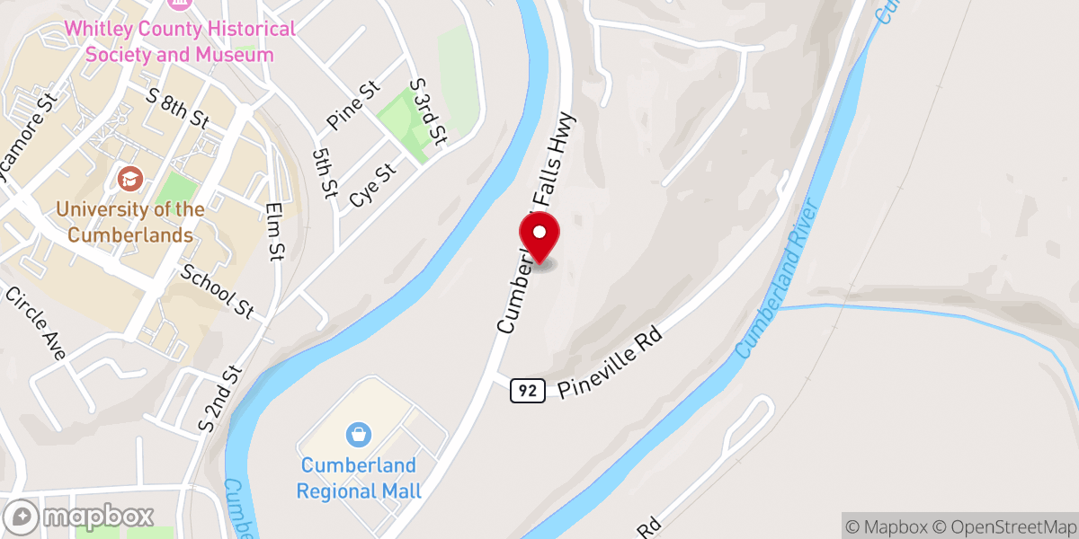Map showing location of Emergency Christian Ministries
