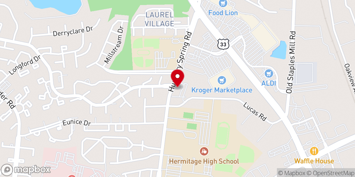 Map showing location of Goodwill Baptist Church