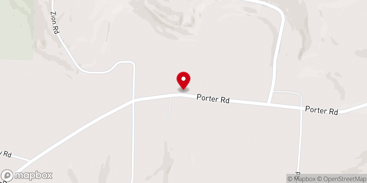 Map showing location of Zion Church