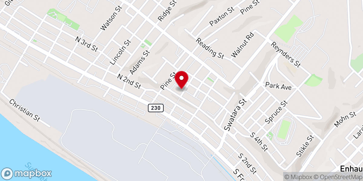 Map showing location of New Jerusalem AME Zion Church