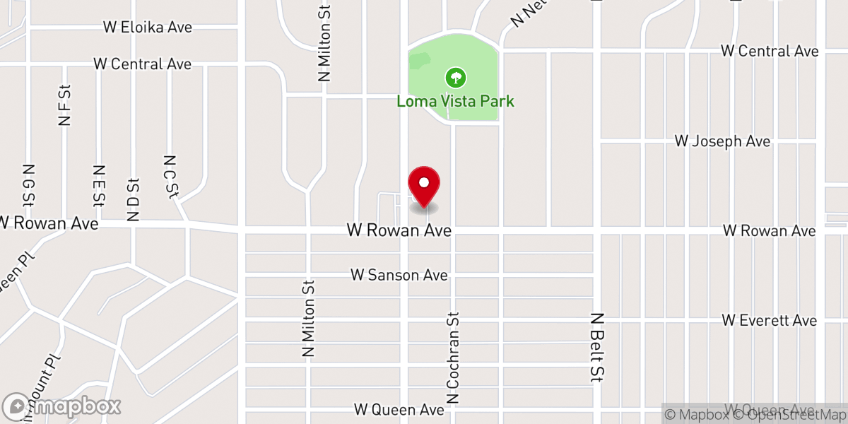 Map showing location of Shadle Park Presbyterian Church