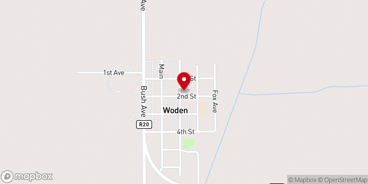 Map showing location of St John's Lutheran Church