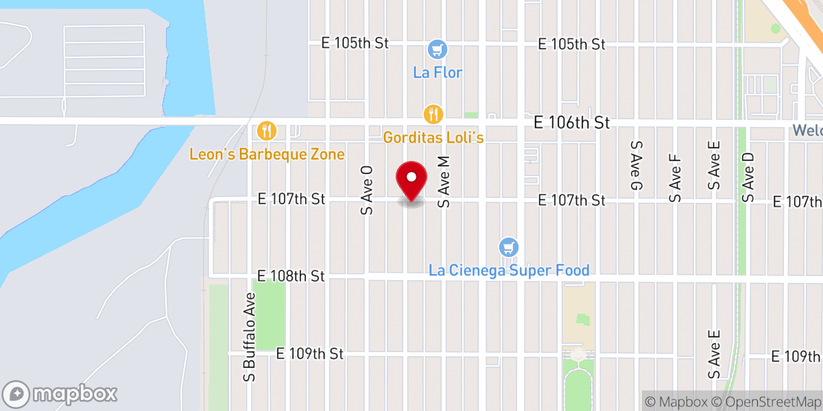 Map showing location of East Side Full Gospel Church