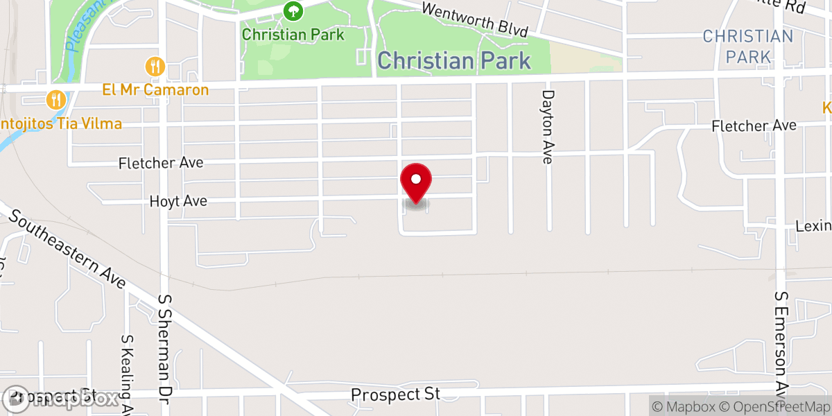 Map showing location of Church of God of Prophecy