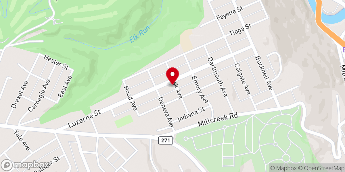 Map showing location of Westmont Presbyterian Church