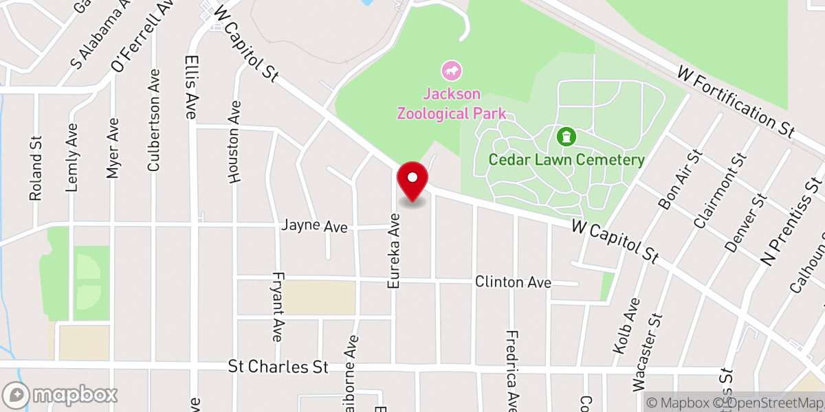 Map showing location of Amazing Institutional Church of God in Christ