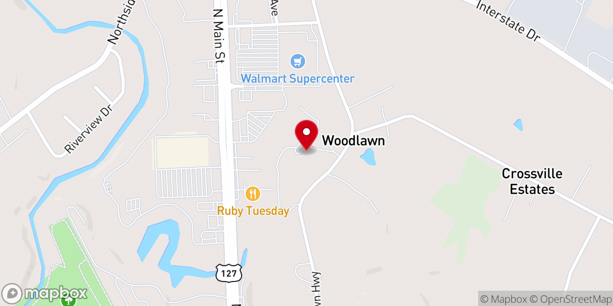 Map showing location of Agape Community Fellowship