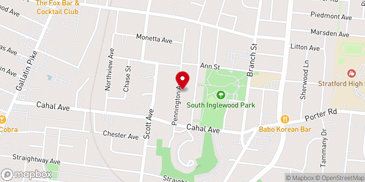 Map showing location of Glen Tabernacle United Church