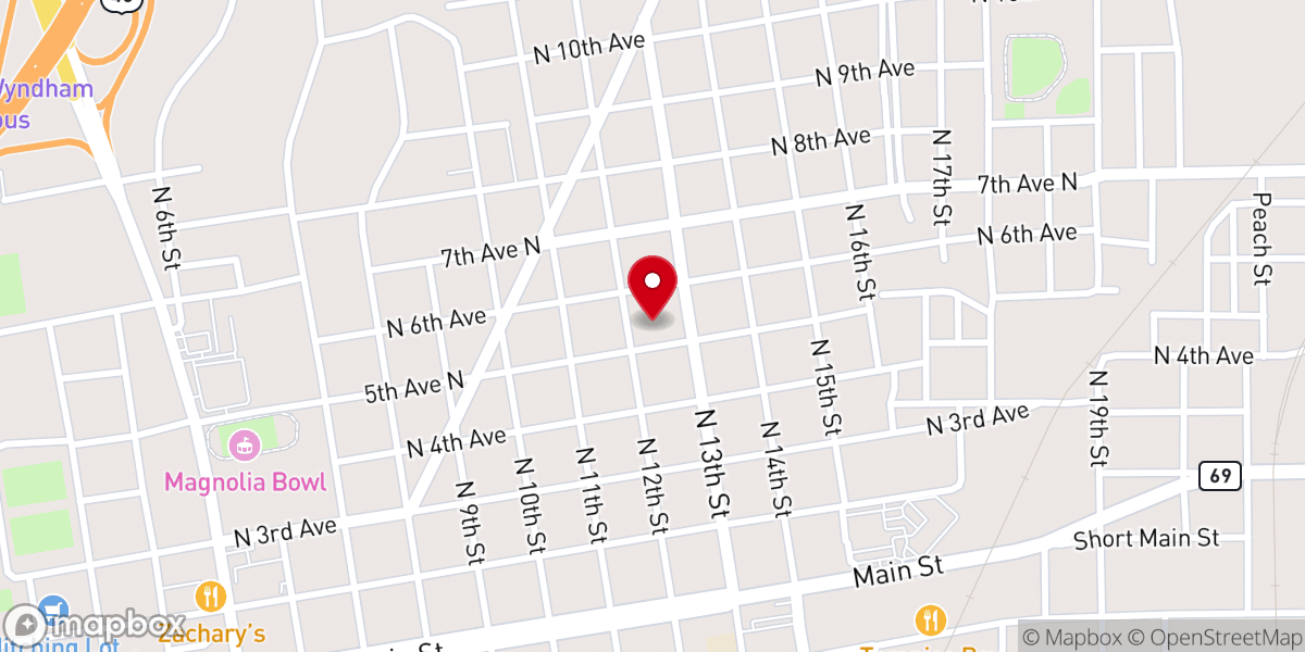 Map showing location of Missionary Union Baptist Church