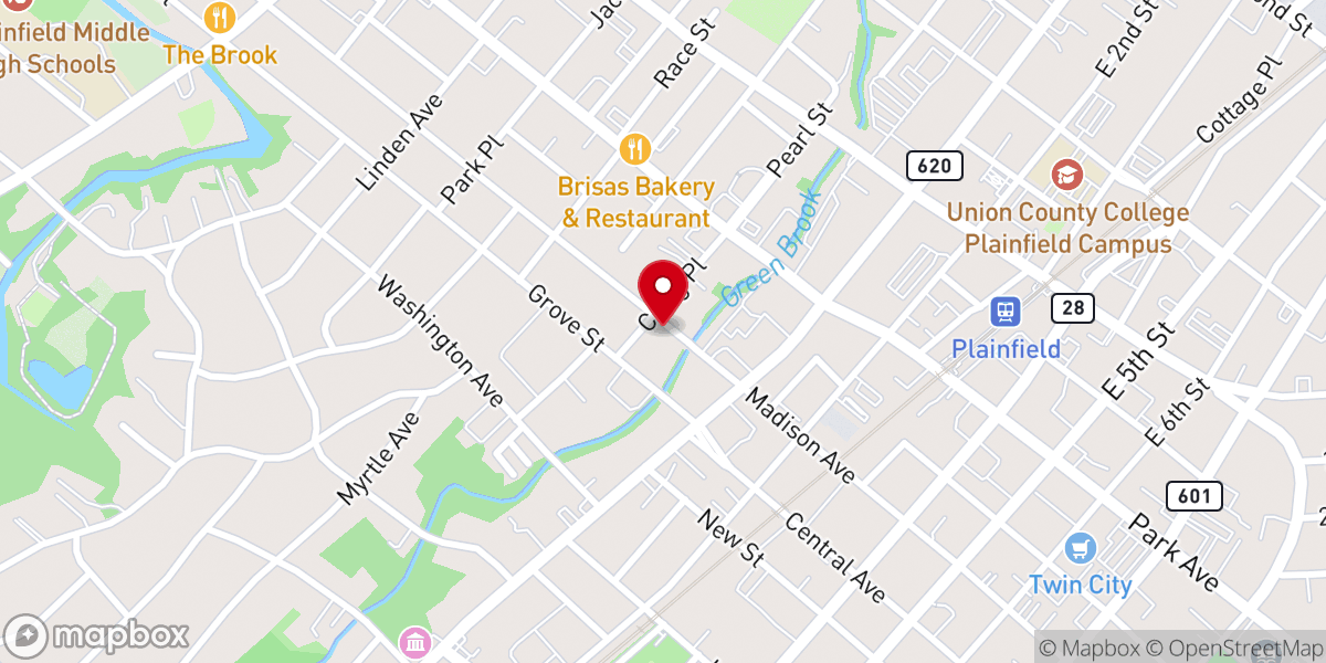 Map showing location of Plainfield Spanish Seventh Day Adventist Church