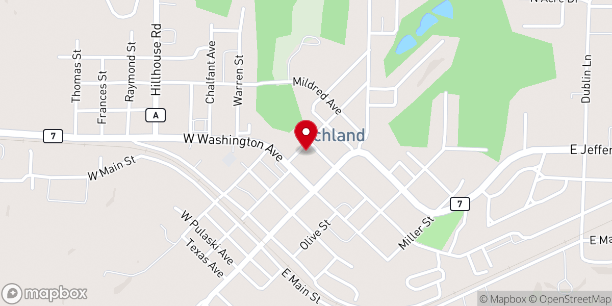 Map showing location of Masonic Lodge