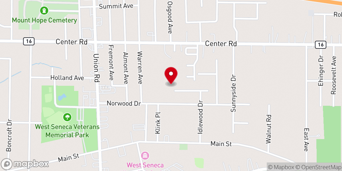 Map showing location of Christ Gospel Church of Buffalo Inc