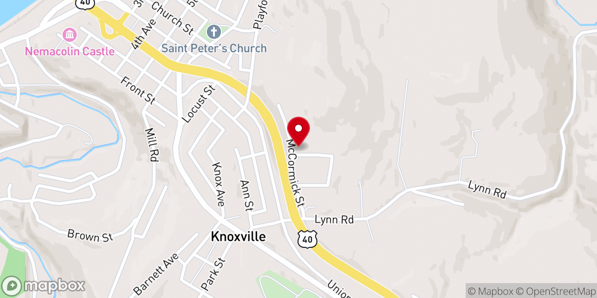 Map showing location of Apostolic Gospel Church