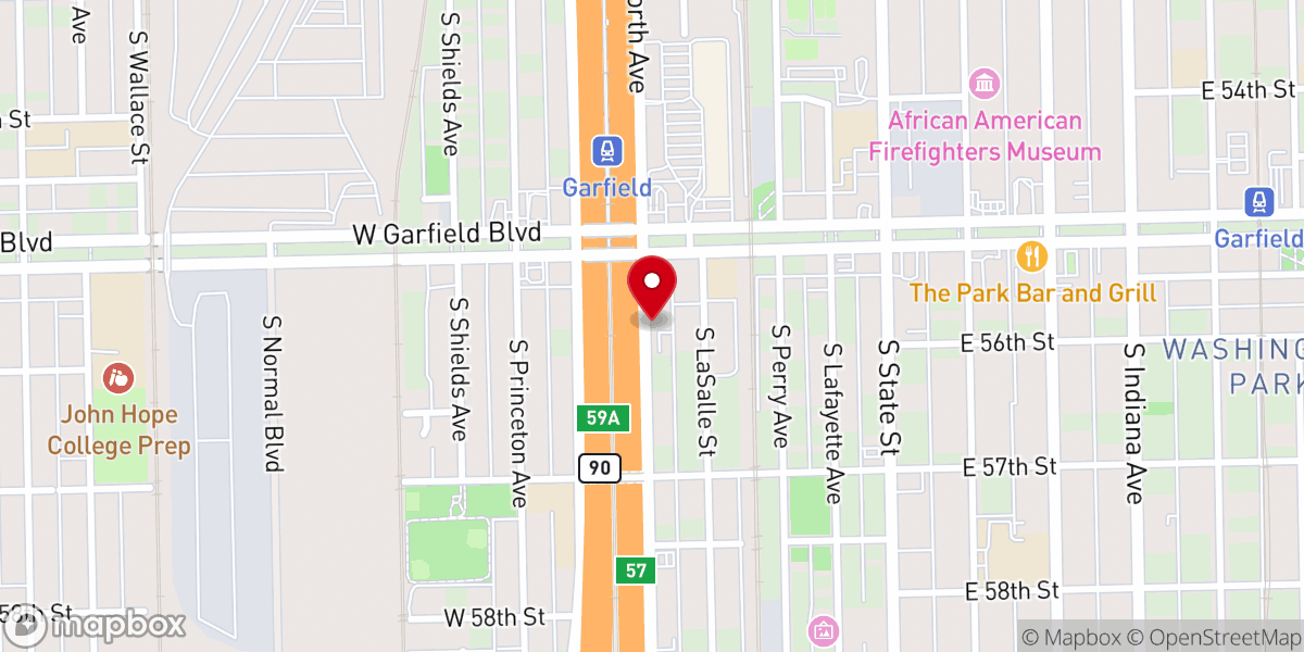 Map showing location of First Timothy Missionary Baptist Church