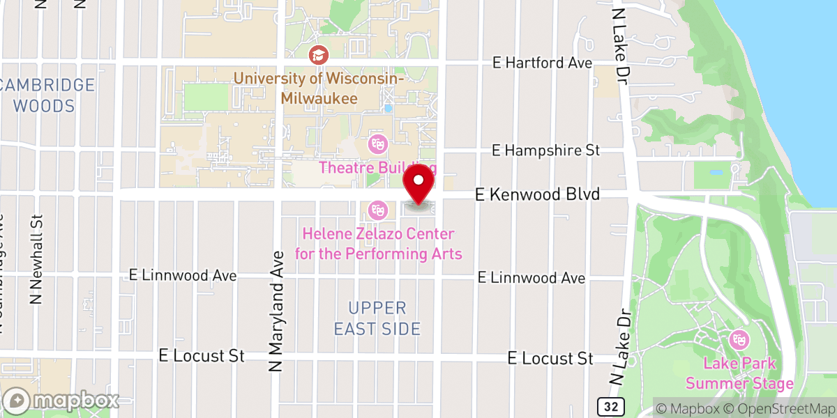 Map showing location of Chinese Christian Church of Milwaukee