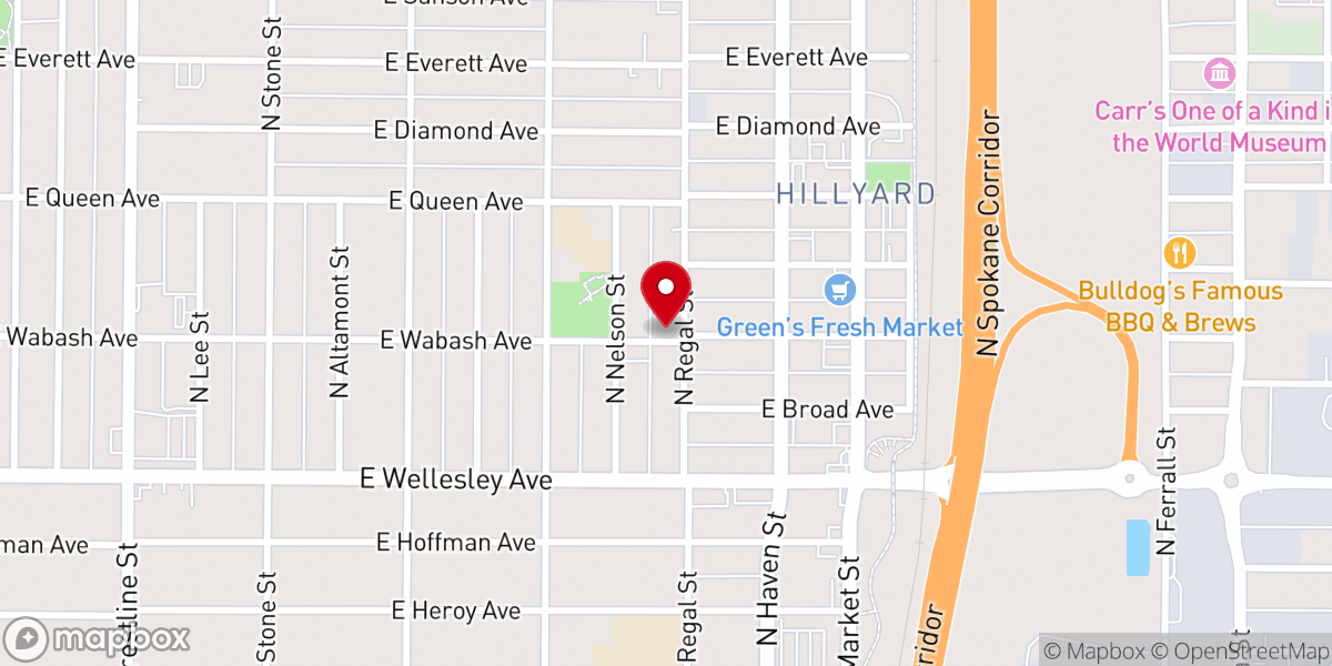 Map showing location of TK Whitman Ministries