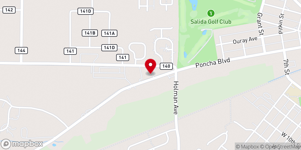 Map showing location of Cowboy Church