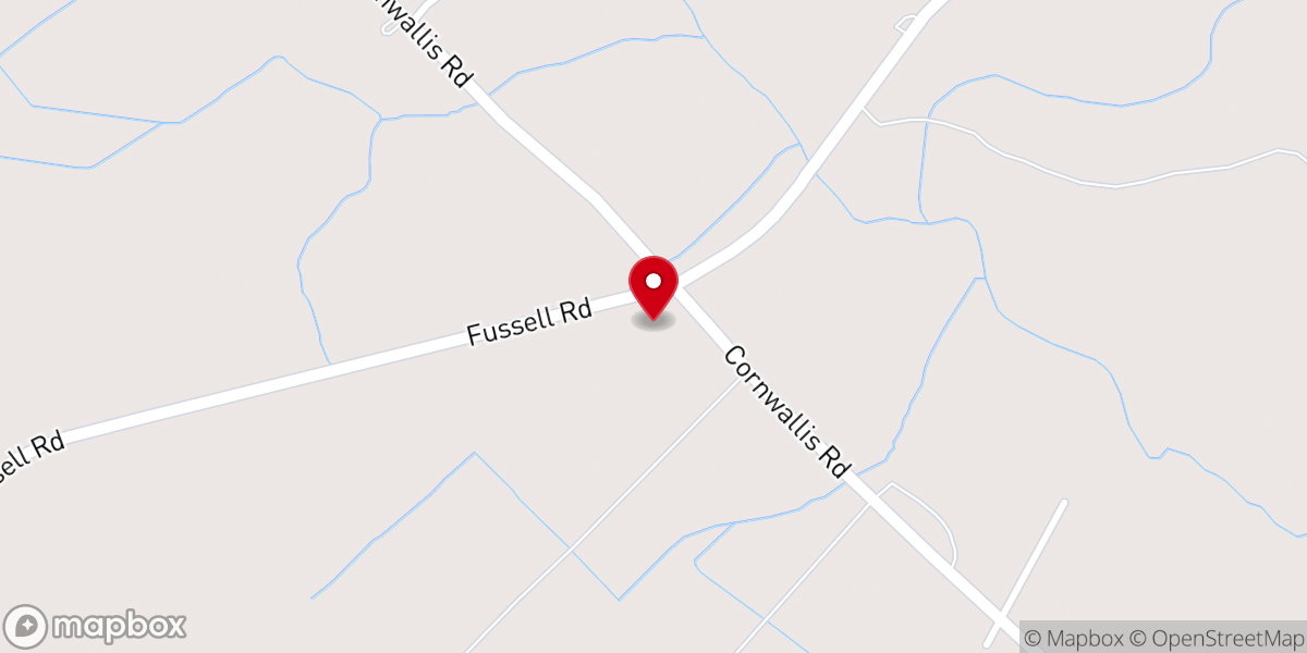 Map showing location of Corinth Baptist Church
