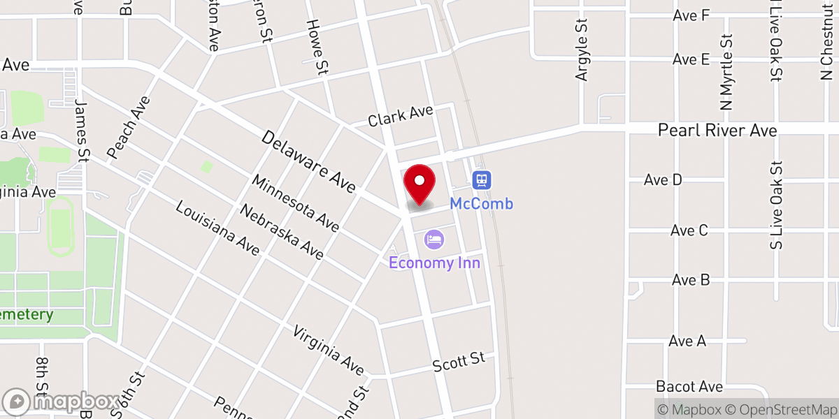 Map showing location of Southern District Fellowship of the Apostolic Faith Inc