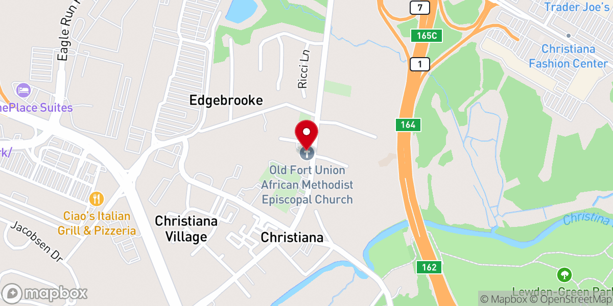 Map showing location of Old Fort UAME Church