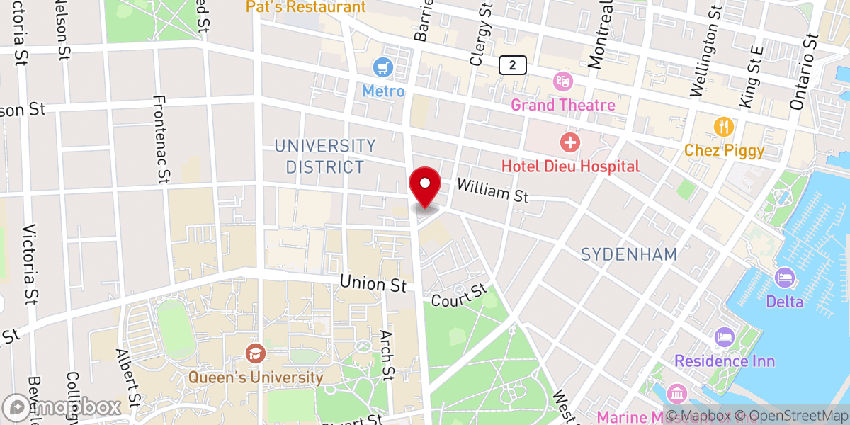 Map showing location of Chalmers United Church